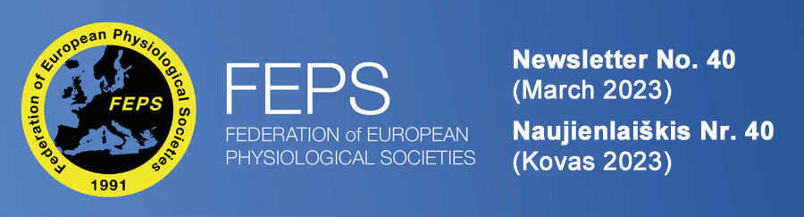 Europos fiziologų draugijų federacijos naujienlaiškis Nr. 40 (Kovas 2023 m.)
